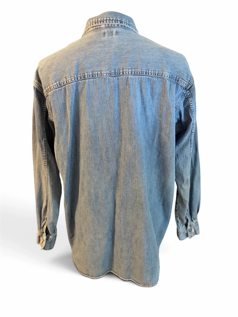 Levi's Men's Vintage Y2K Light Blue Denim Button-Down Shirt Workwear Western